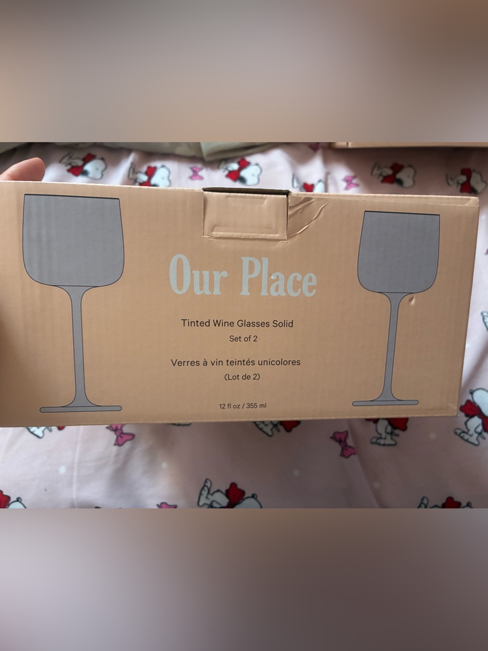 Our Place Tinted Wine Glasses Solid 12oz. Set of 2